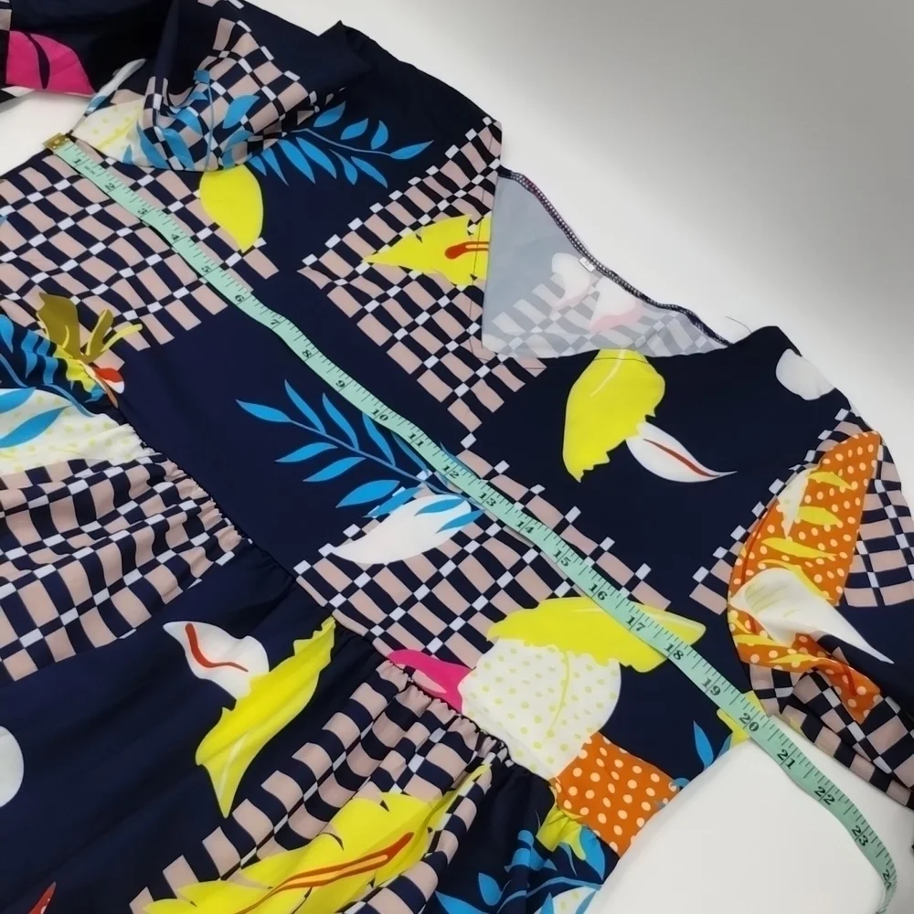 Colorful Patterned Women's Dress - Picture 5 of 6